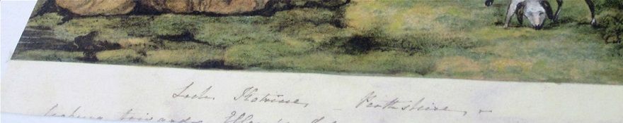 The inscription to the painting.