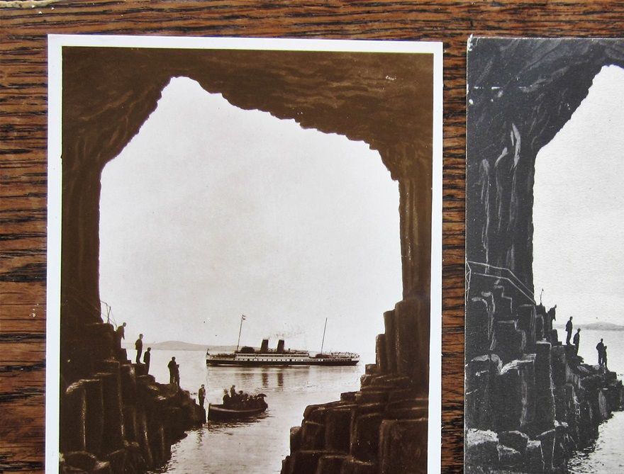 Two images by Valentine, using the same base image (27809) but with different ships. The one on the right was posted in 1908.