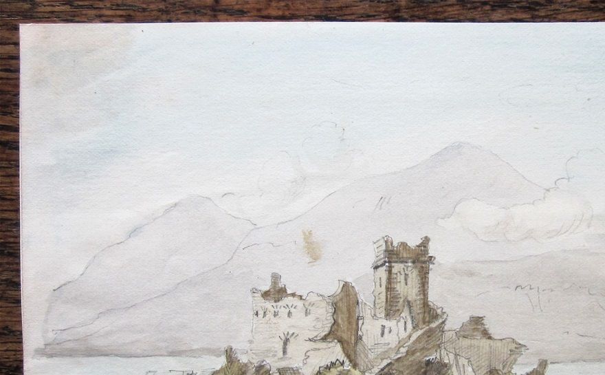 A 19th century watercolour, signed 'C.B.H.'