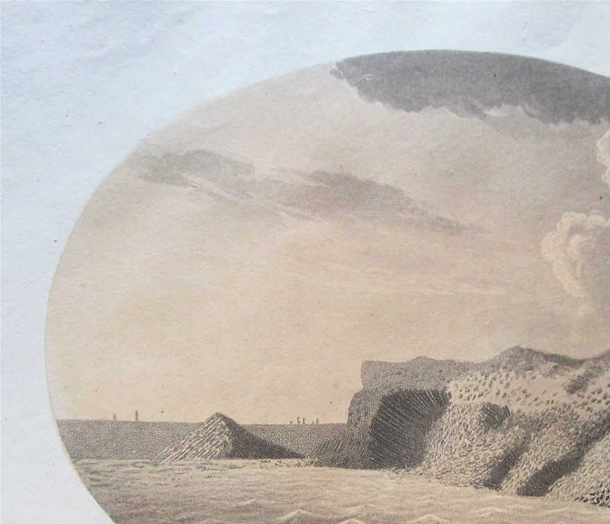 Bending Pillars in Staffa, an engraving after W.H. Watts.