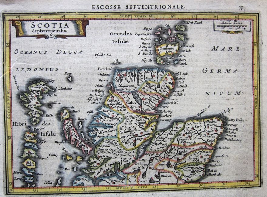 Scotia Septentrionalia, a map by Jan Jansson published in 1628.