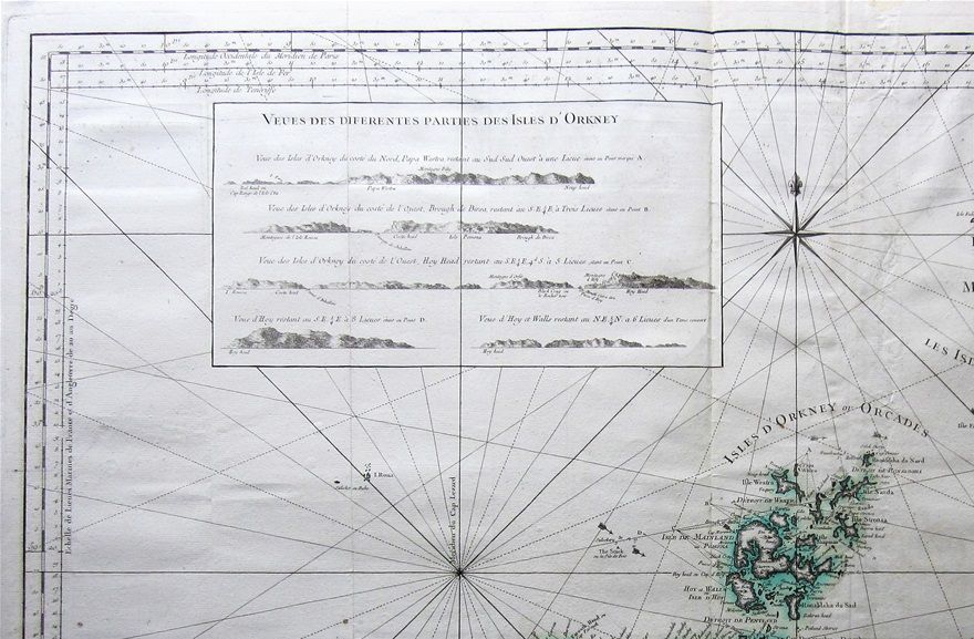 Carte Reduit des Iles Britanniques, sheet 4, by Jacques-Nicolas Bellin, 1757.