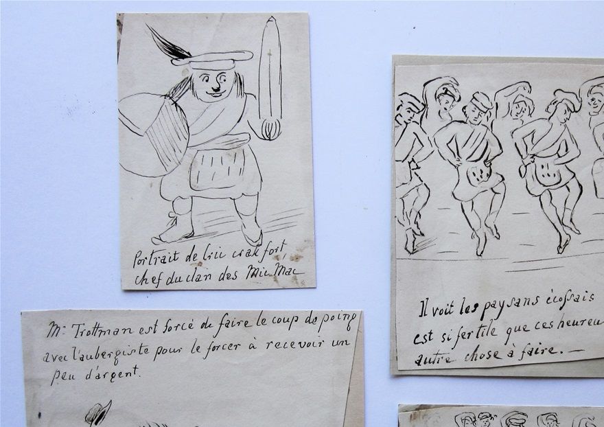 Original drawings featuring Monsieur Trottman.