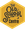 Yellow hexagon with black, old-fashioned text saying The Old School Centre