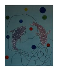 Plasthavet 1, 39x48 cm, akvarell