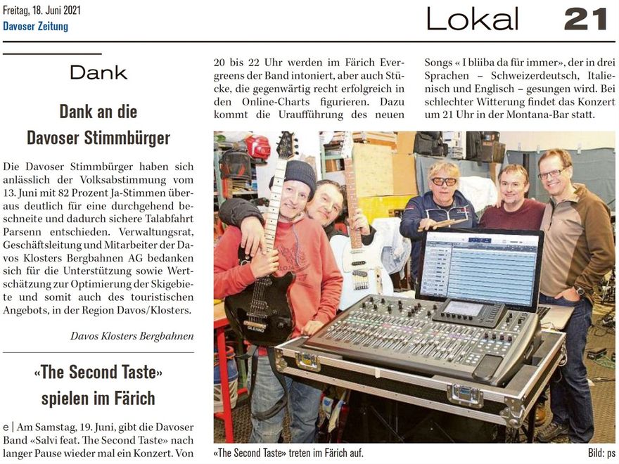 Konzertankündigung 19.06.21
