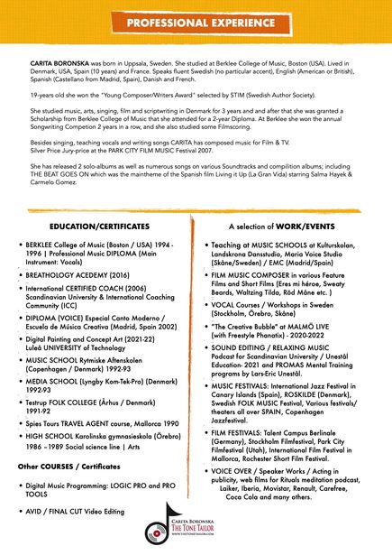 CV ENGLISH PAGE 2 Carita Boronska Unestål