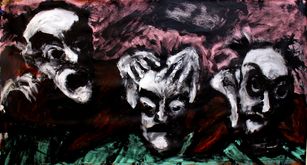 Acrylic on canvas 105X52 cm after Depardon / 2019