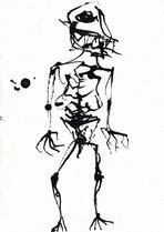 creature a'4 180 gr  encre 