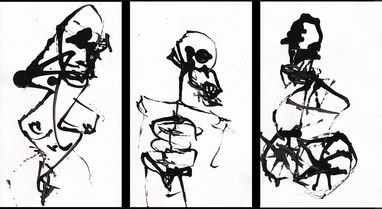 femme mort palitique 3x 12 5 x 7 5 encre bristol