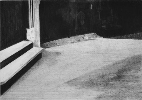 zulle - 42x50cm - charcoal, graphite on paper - 2013
