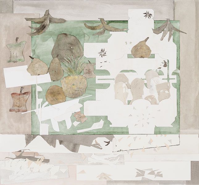 Gamla vänner, collage, 81 x 87 cm, foto: Nils Agdler