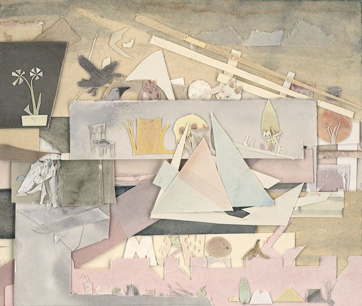 Mellanmål, collage, 27,5 x 32 cm