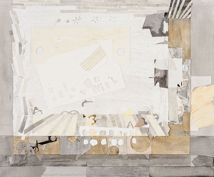 Samma saker igen, collage, 65 x 79 cm, 2013, foto: Nils Agdler