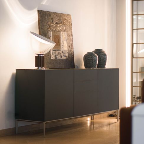 credenza + light