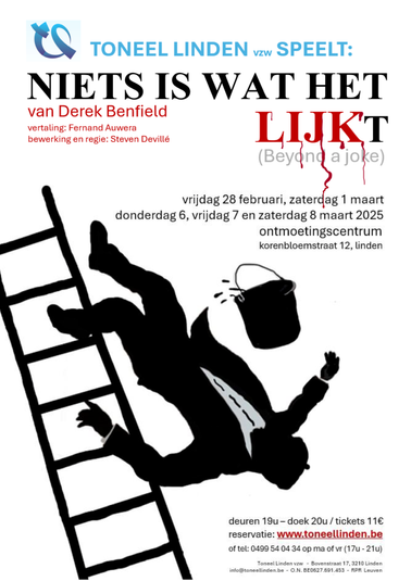 affiche van huidige productie 'Niets is wat het lijkt'
