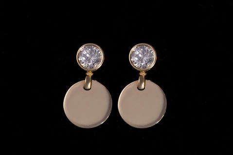 Earrings with 0,80 ct brilliant cut diamonds