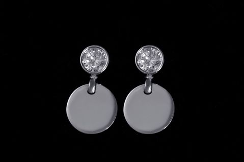 Earrings with 0,80 ct brilliant cut diamonds