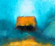 Hus med orange tag - 60x50 - 2021