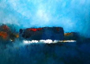 Huse på strandeng - 90x120 - 20241110
