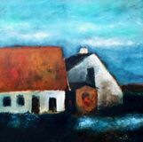 Huse ved strand - 100x100 - 2019 -