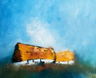 To huse på strandeng - 50x60 - 20230304