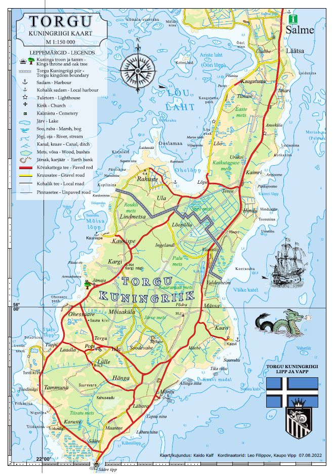 Map of the Sörve Peninsula and the Kingdom of Torgu