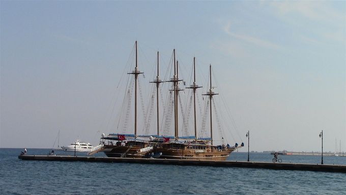 Gulets moored in Kos