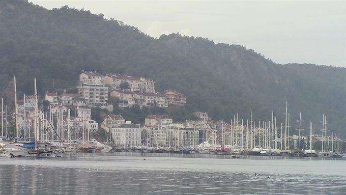 Looking back toward Fethiye marina