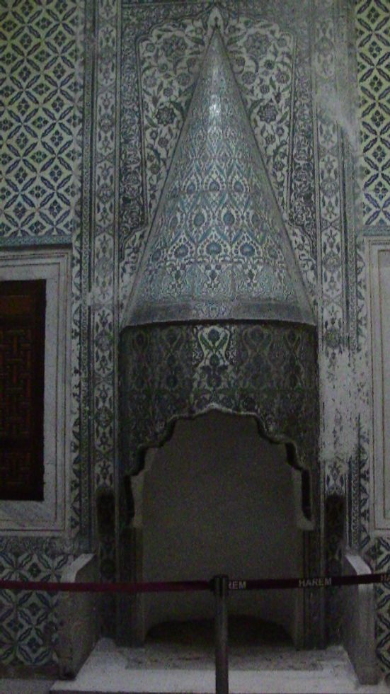 The Harem - tiled fireplace