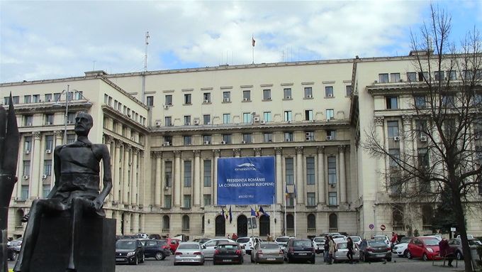 Revolution square. Communist headquarters.