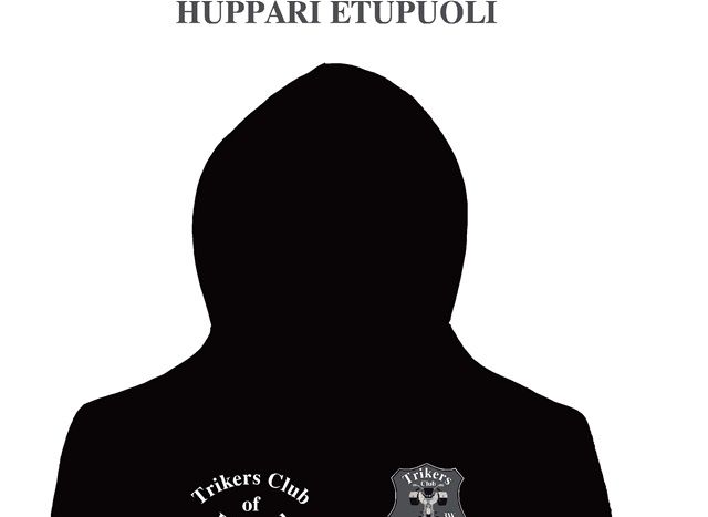 HUPPARI VÄLJÄ MALLI, MERKIT PAINETTUNA, MUSTA, 50e / KPL. Koot: XS-3XL.