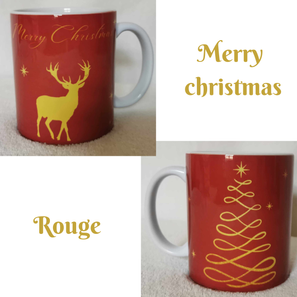 Mug "Merry christmas" rouge 13€50
