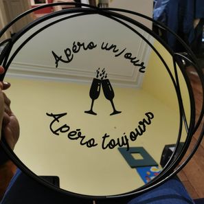 Plateau miroir "apéro" 26€