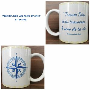  Mug "Trouve Dieu", avec une frise 13€50