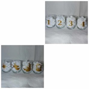 Photophores de l'Avent dorés 20€
