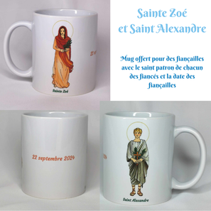Mug personnalisé ste Zoé et st Alexandre 13€50