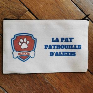 Trousse imprimée "pat patrouille" 12€