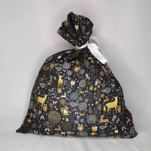 Sac cadeau tissu "Noël enchanté"
