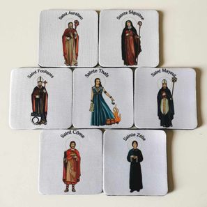 Sous-verre "saints" 3€ l'unité