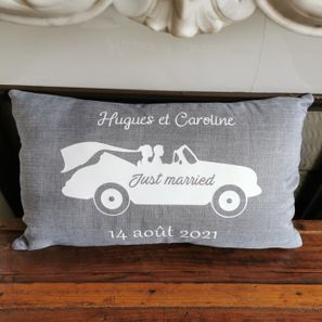Coussin "Voiture des mariés" 26€