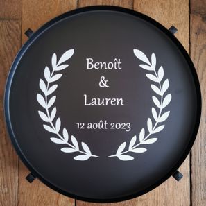 Plateau noir "couronne de lauriers" 24€