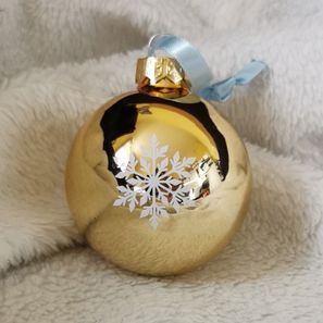 Boule en verre décorée 3.5€