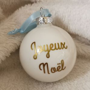 Boule en verre décorée 3.5€