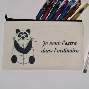 Trousse imprimée "Panda" 12€