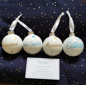 Boules en verre personnalisées 5€ la boule