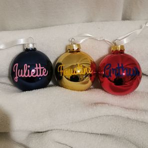 Boules en verre personnalisées 5€ la boule