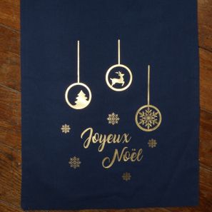 Sac cadeau marine "boules et flocons" 10€