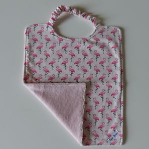 Serviette élastique "flamands roses" 9€