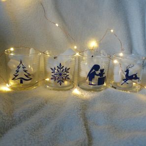 Photophore de Noël bleu 18€